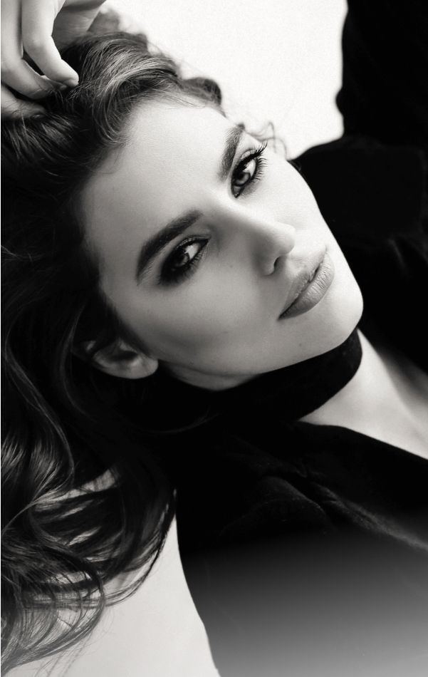 Black and white portrait of a woman.